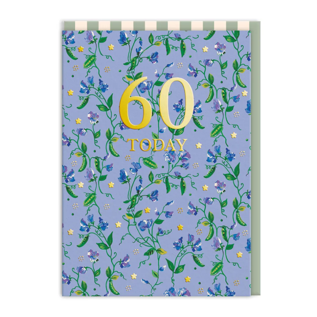 60 Sweet Peas Birthday Card