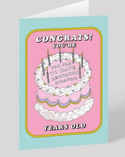 To Old To Date DiCaprio Birthday Card | Ohh Deer