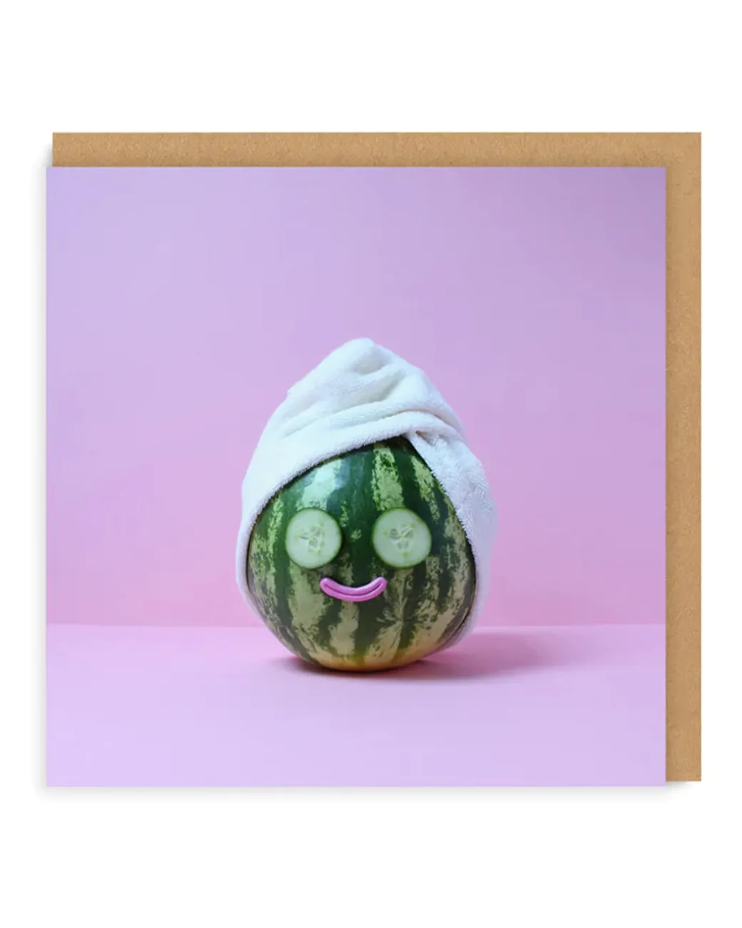 Watermelon Spa Square Greeting Card
