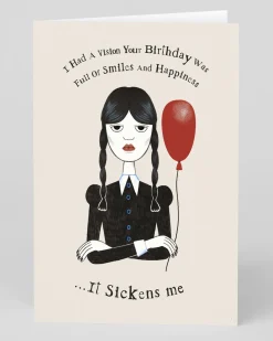 Wednesday Addams Funny Birthday Card | Ohh Deer