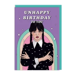 Wednesday Addams Unhappy Birthday Card ☠️ | Ohh Deer