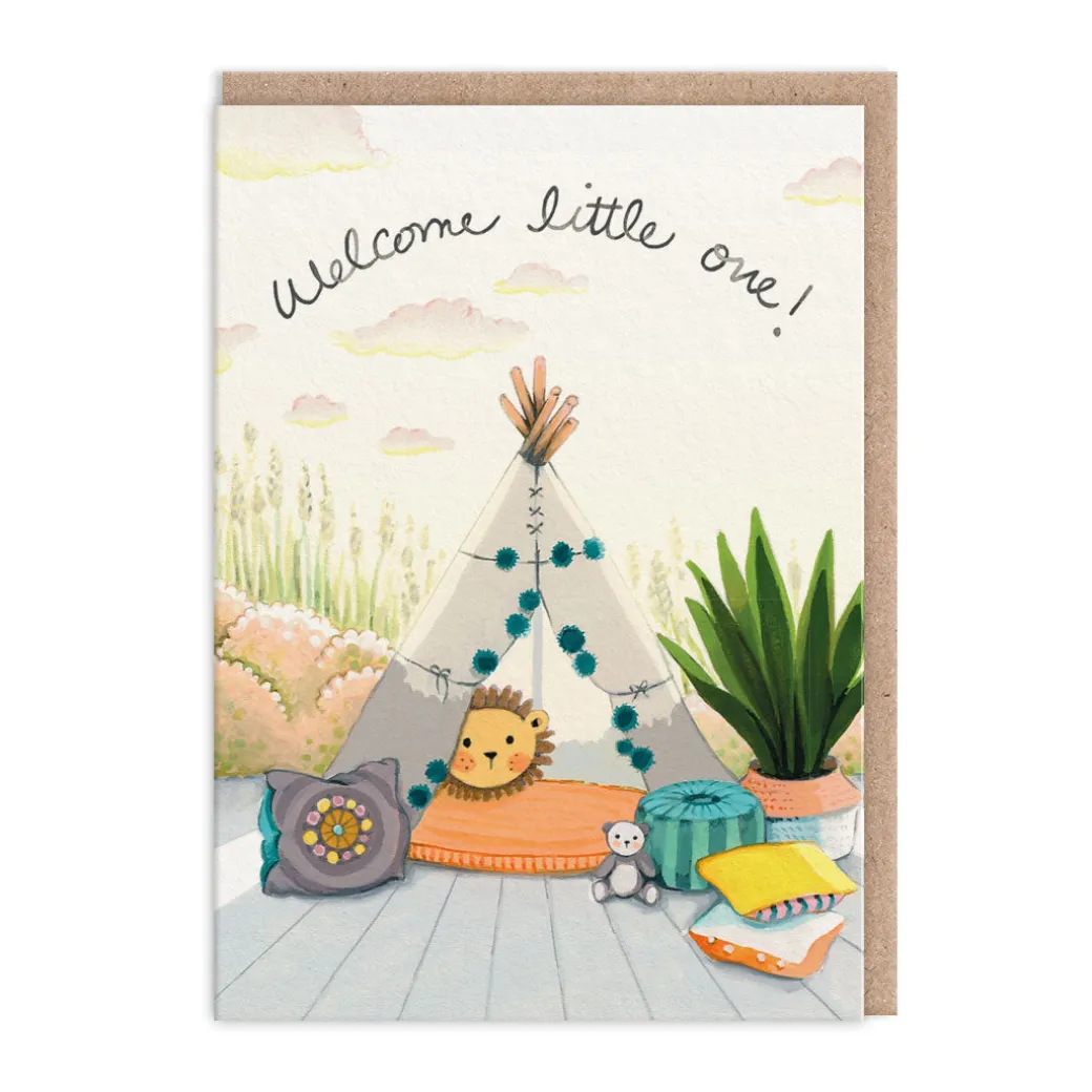 Welcome Little One Tipi Greeting Card