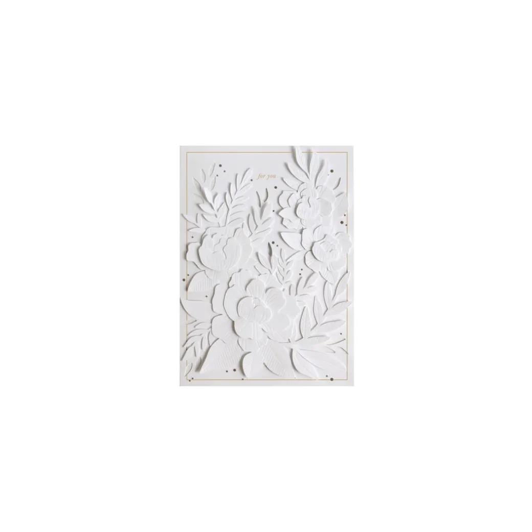 White Blossoms 3D Pop Up Greeting Card | Ohh Deer