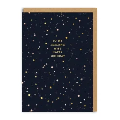 Wife Star Pattern Birthday Card | Ohh Deer