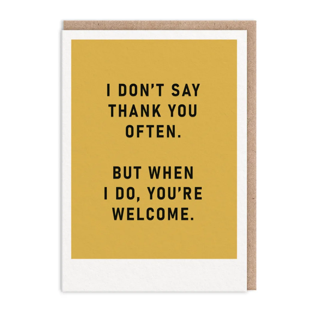 You're Welcome Thank You Card | Ohh Deer
