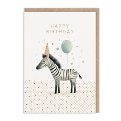 Zebra Happy Birthday Card